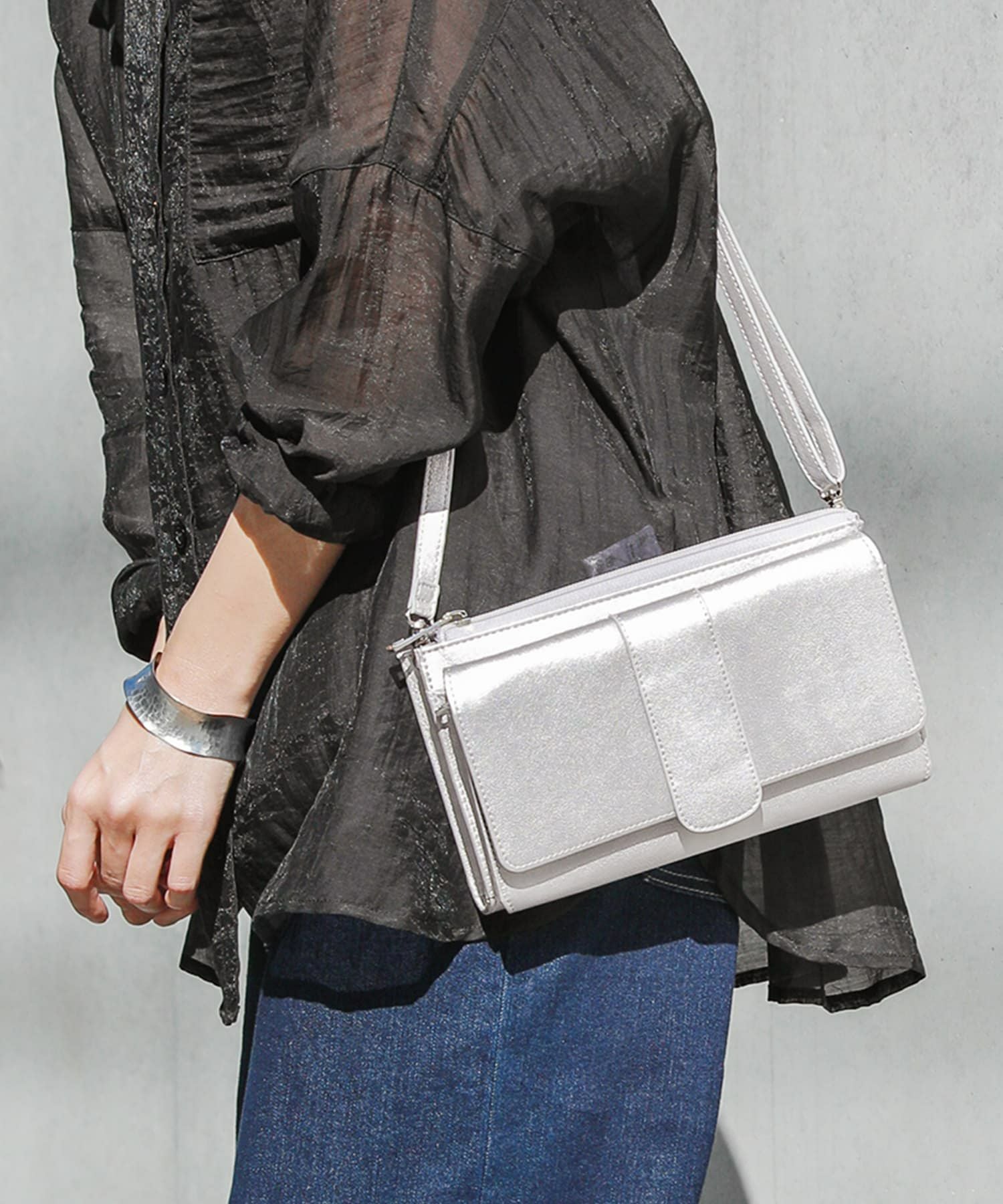 n'OrLABELフェイクレザーウォレットショルダーバッグ』