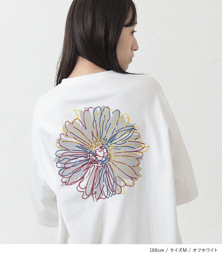 フラワーグラフィカルTシャツ』