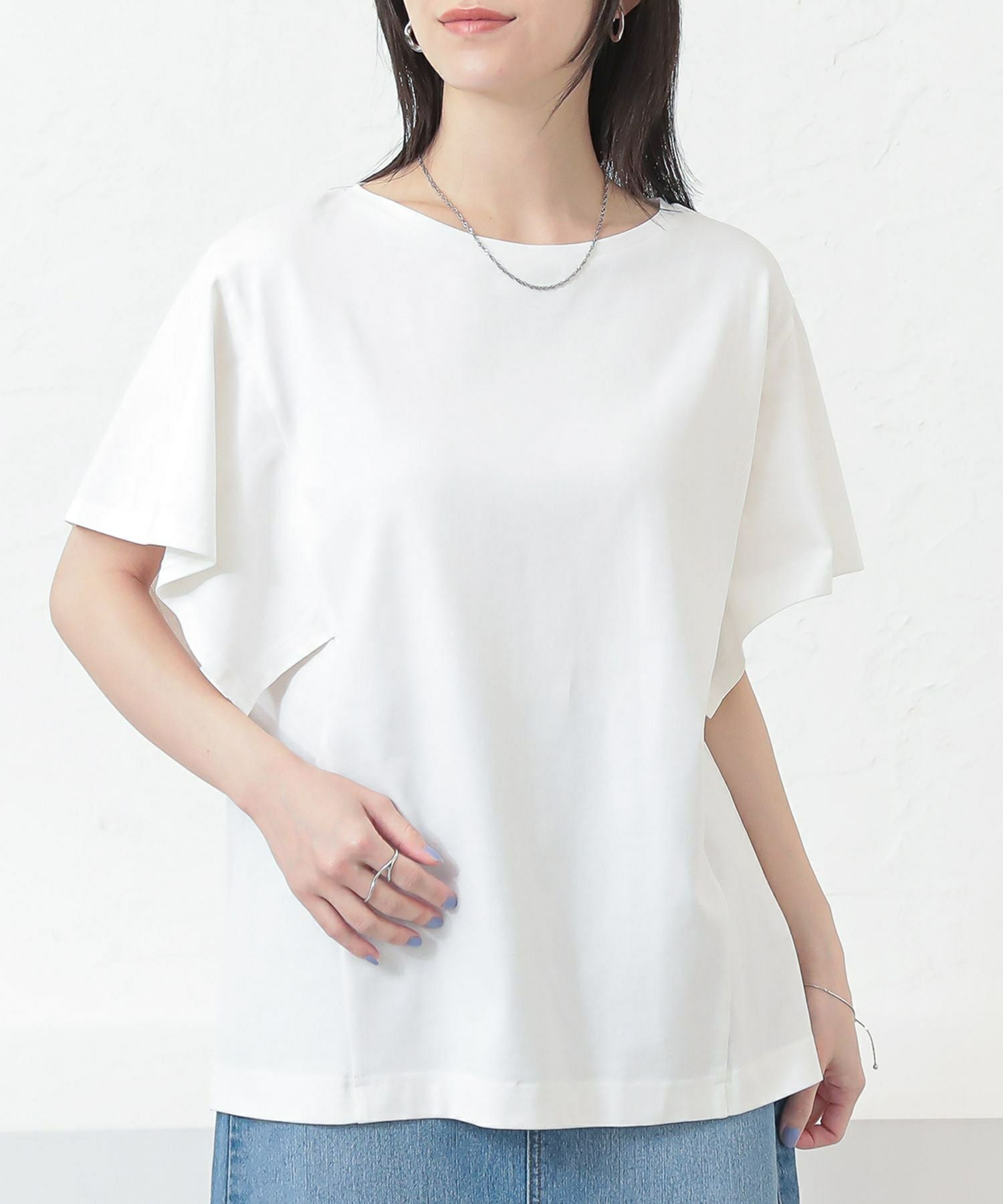 n'OrLABEL汗ジミ防止フレアスリーブTシャツ』