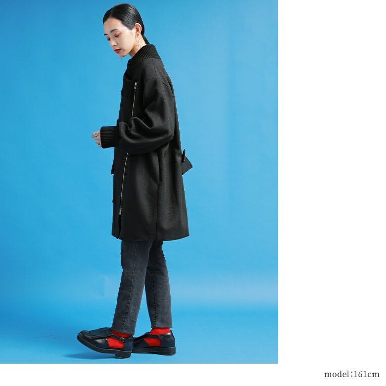 kOhAKUアシメZIPコクーンコート』