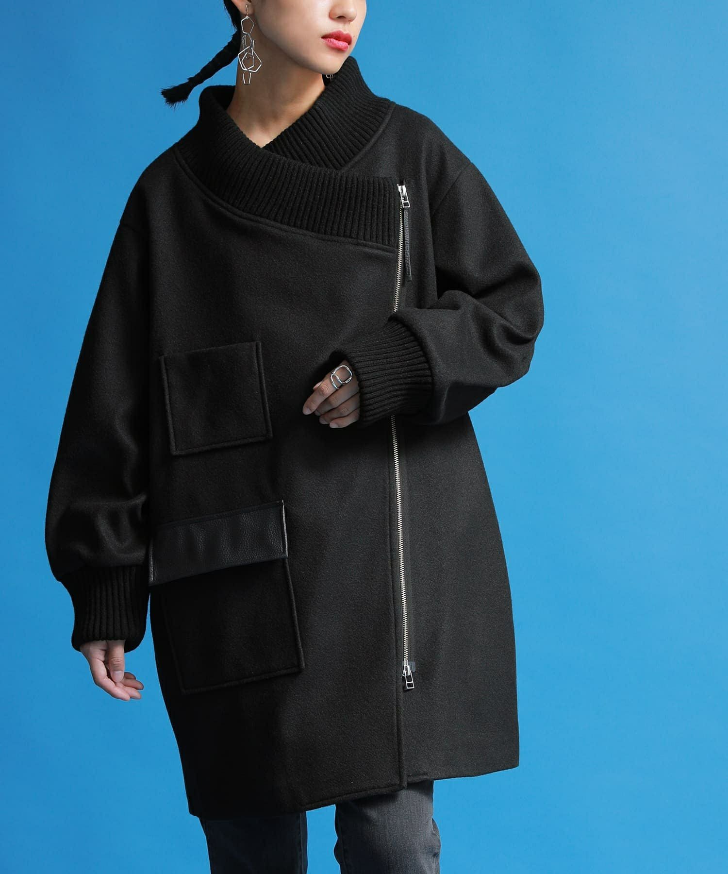 kOhAKUアシメZIPコクーンコート』