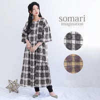 somari imagination(ソマリイマジネーション)カットジャカードティアードワンピース