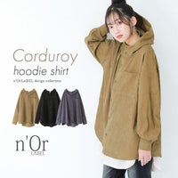 nOrLABEL(ノアールレーベル)コーデュロイフーディーシャツ