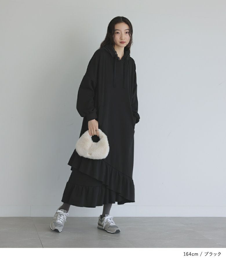 somari imagination裏シャギーレースパーカーワンピース』