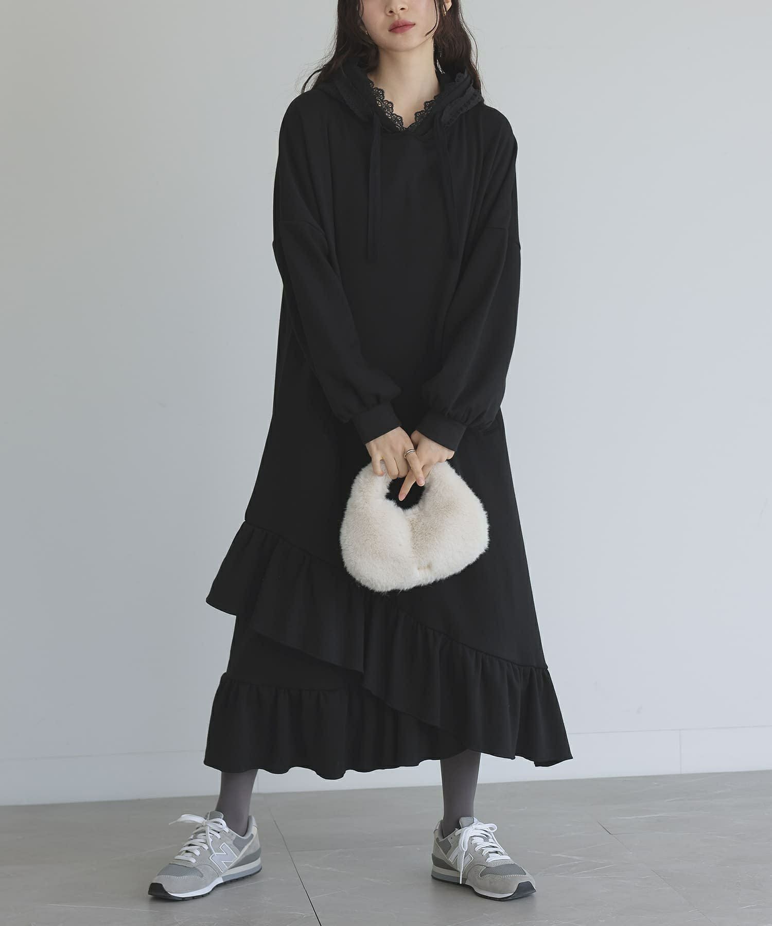 somari imagination裏シャギーレースパーカーワンピース』