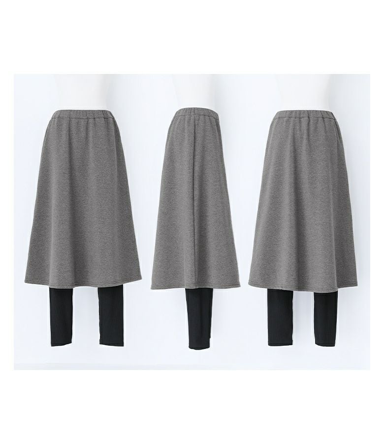 n'OrLABELリブレギンスドッキング裏起毛スカート』