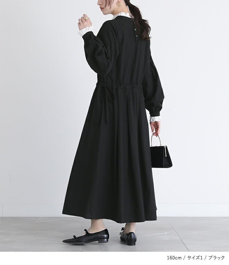 somari imaginationピンタックリネン混ワンピース』