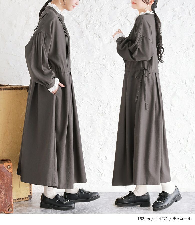 somari imaginationピンタックリネン混ワンピース』