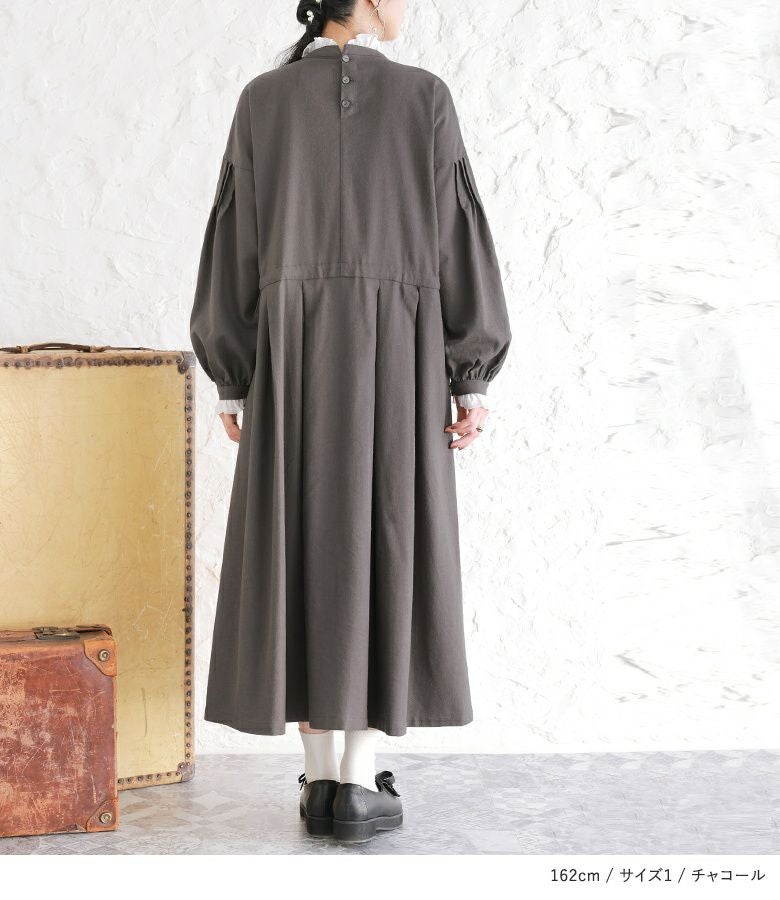 somari imaginationピンタックリネン混ワンピース』