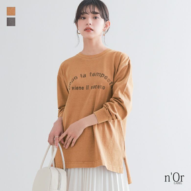 kySEESEE ロンT n'OrLABELヴィンテージ風ロゴロンT』