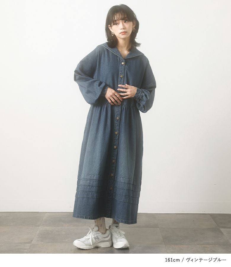 somari imaginationセーラーデニムワンピース』