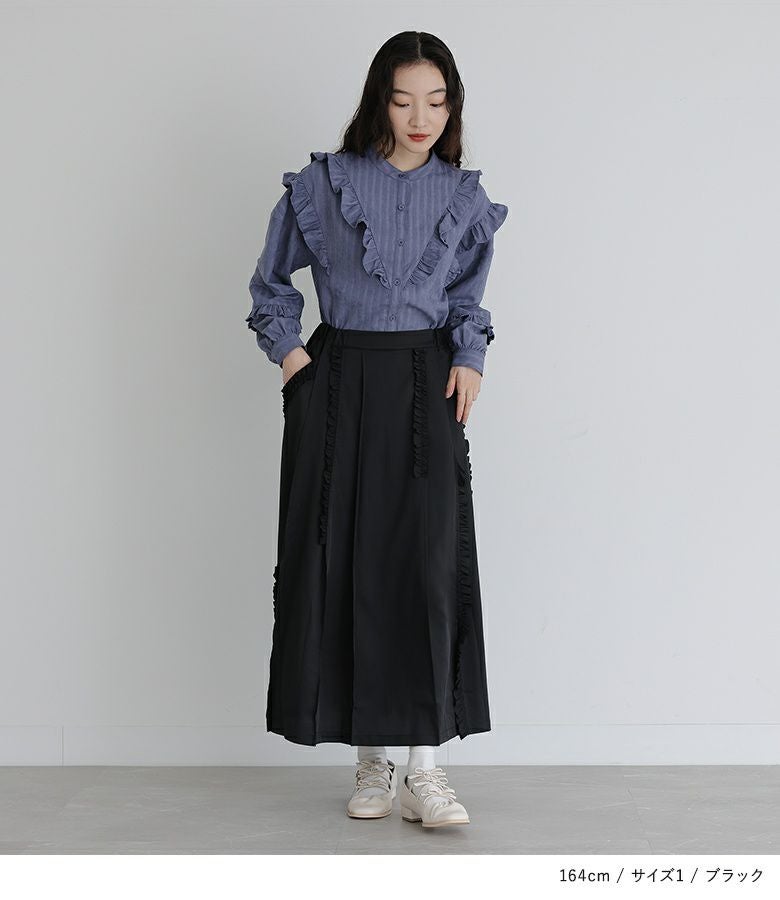somari imagination縦フリルタックプリーツスカート』