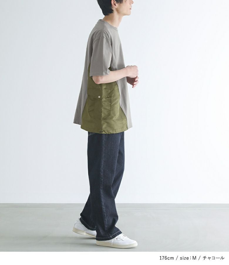 新品 半袖Tシャツ 異素材 90 n'OrLABEL異素材デザインTシャツ』