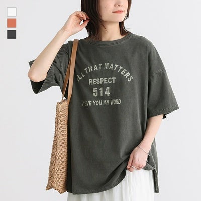 カレッジロゴピグメントTシャツ