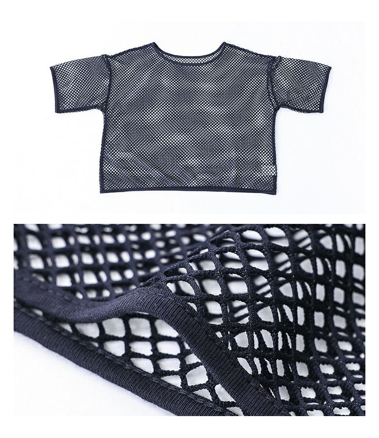 kOhAKUメッシュTシャツ×チェック柄切替タンクワンピースセット』