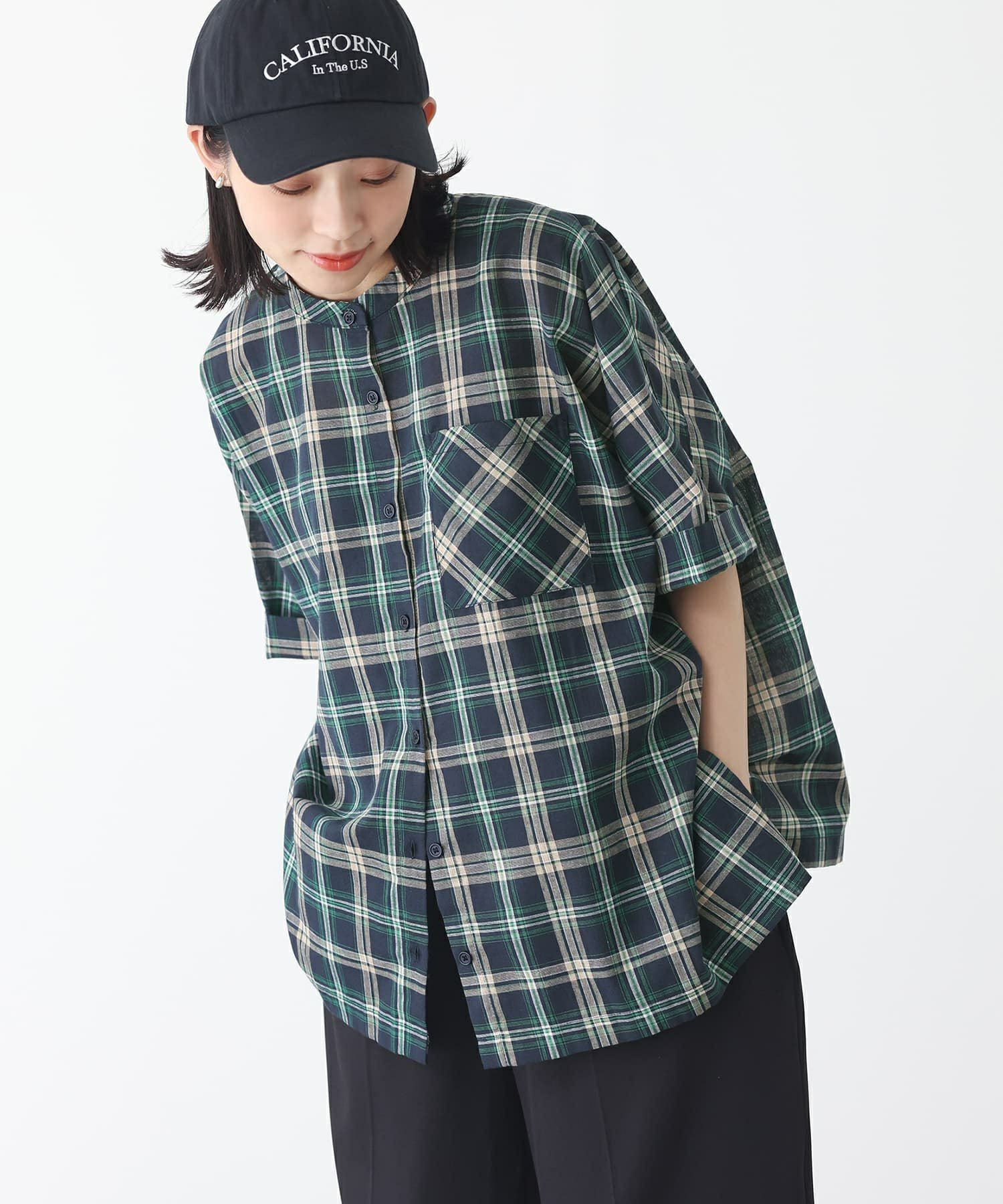 n'OrLABELマドラスチェック柄シャツ』