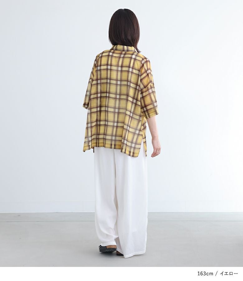 n'OrLABELシアーチェック柄シャツ』