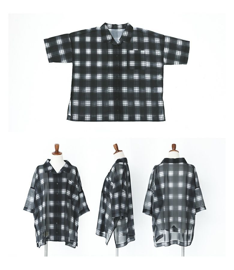 n'OrLABELシアーチェック柄シャツ』