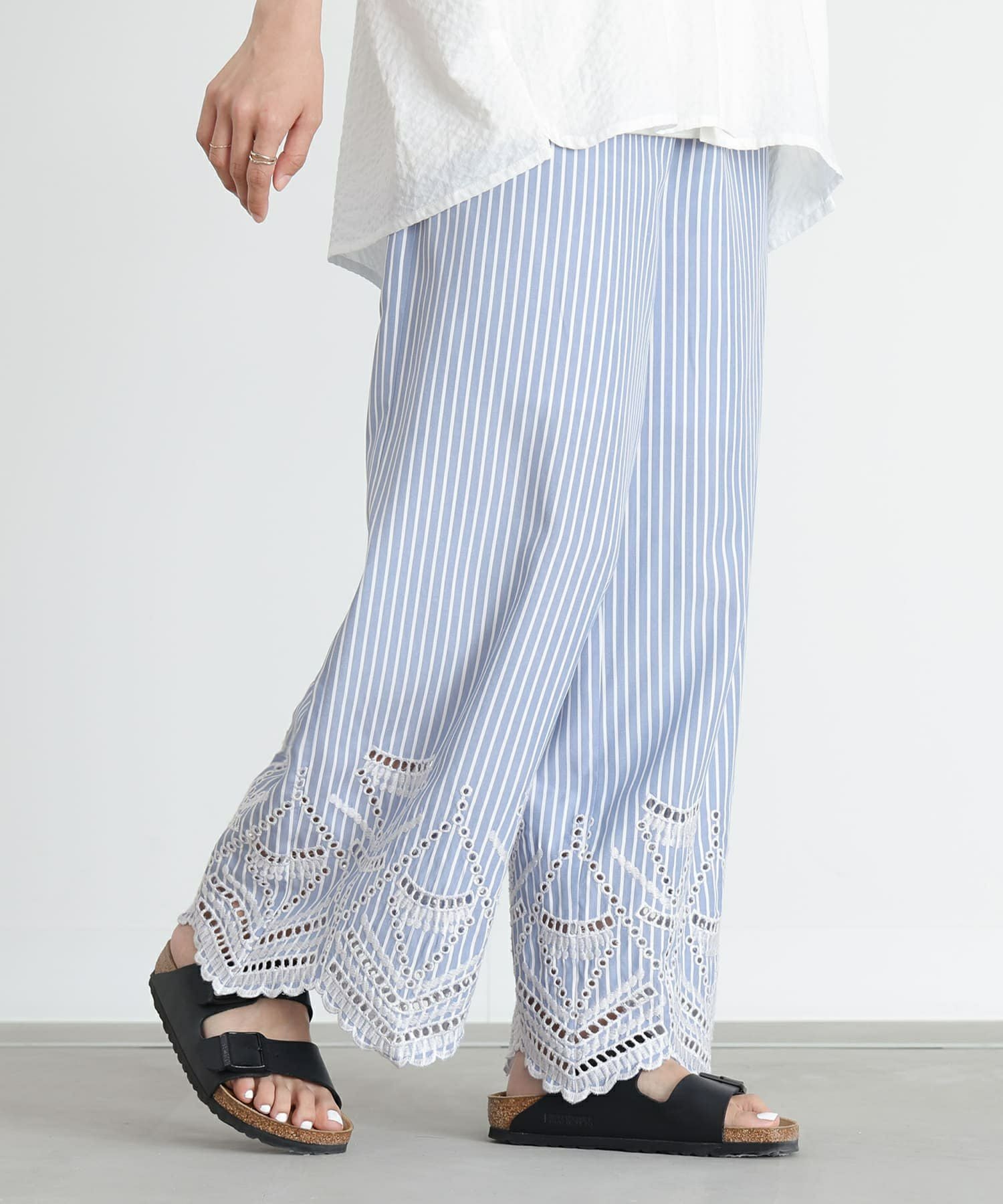 2月20日まで更に10％OFF スパン刺繍トップス SALE 30％OFF】Moss Stitch Field Cropped Polo モスステッチ