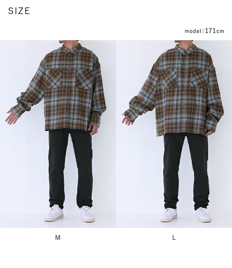 n'OrLABELチェック柄フランネルシャツ』