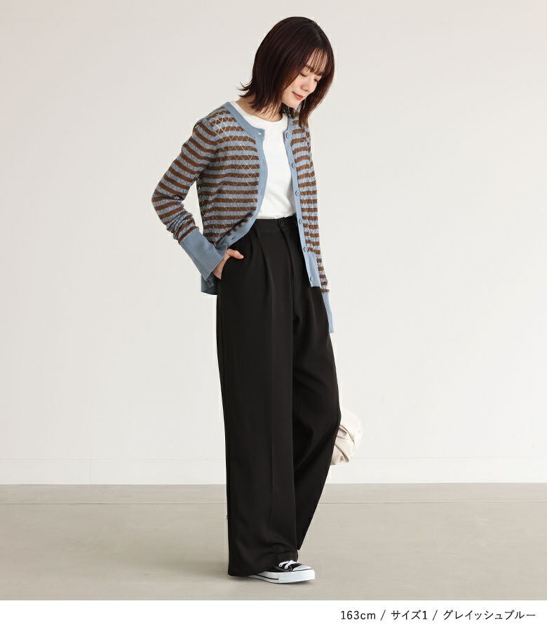 【Diesel】透かし編みボーダー柄ニットセーター DIESEL - 【Diesel】透かし編みボーダー柄ニットセーターの通販 by