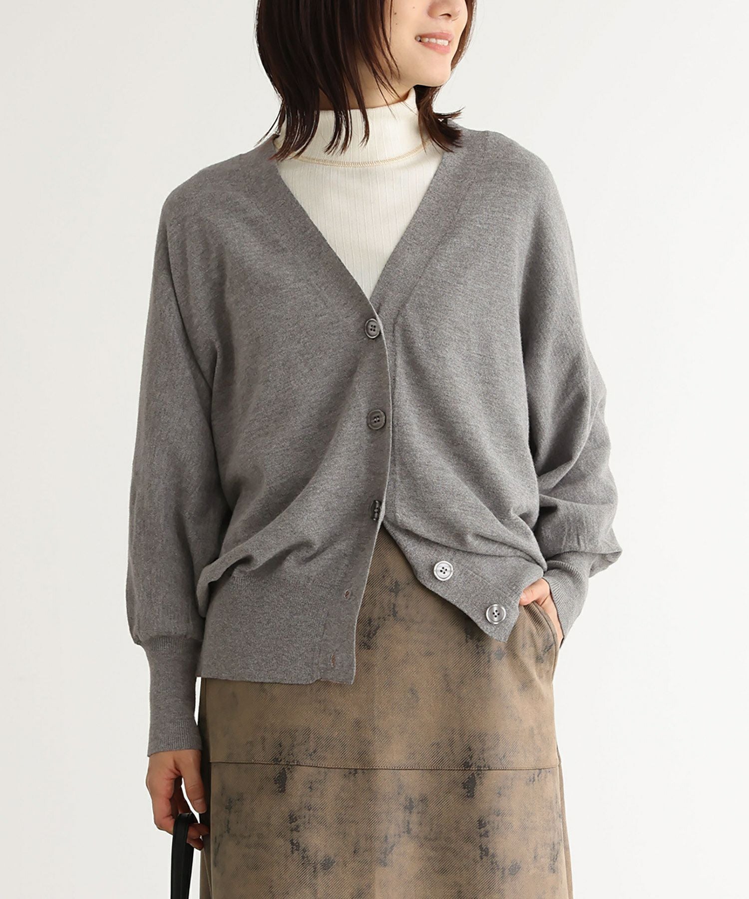 n'OrLABELハイゲージドルマンニットカーディガン』