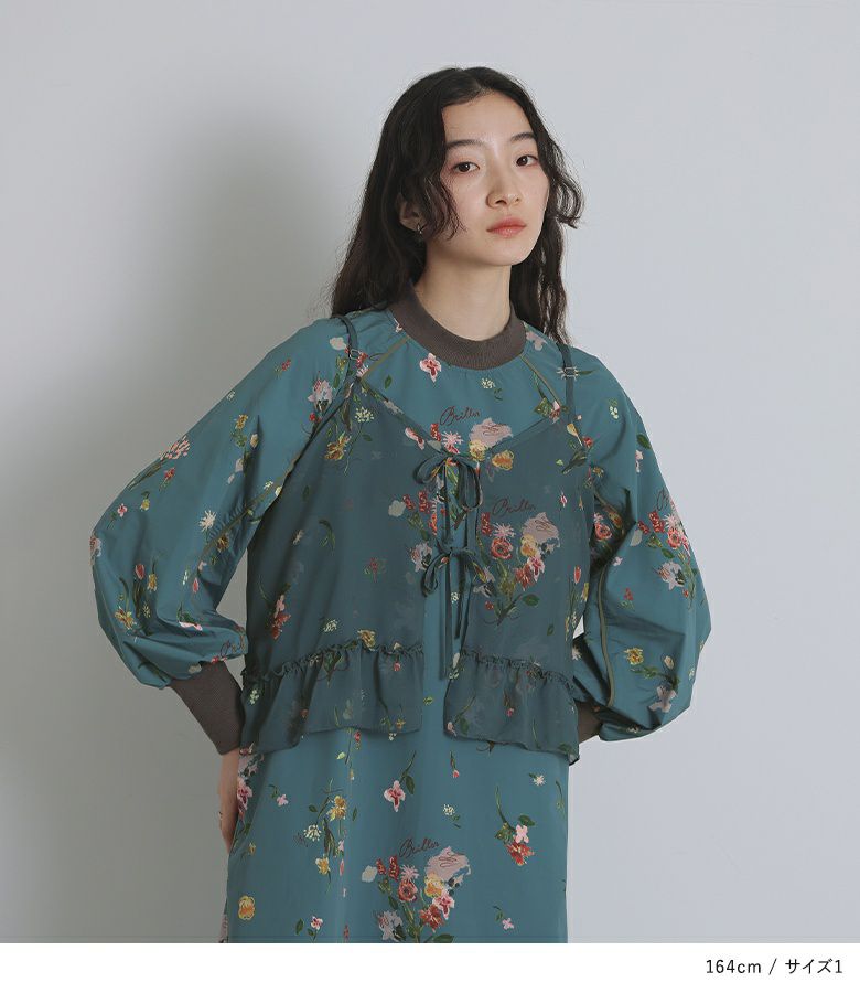 somari imagination花柄プリントワンピース』