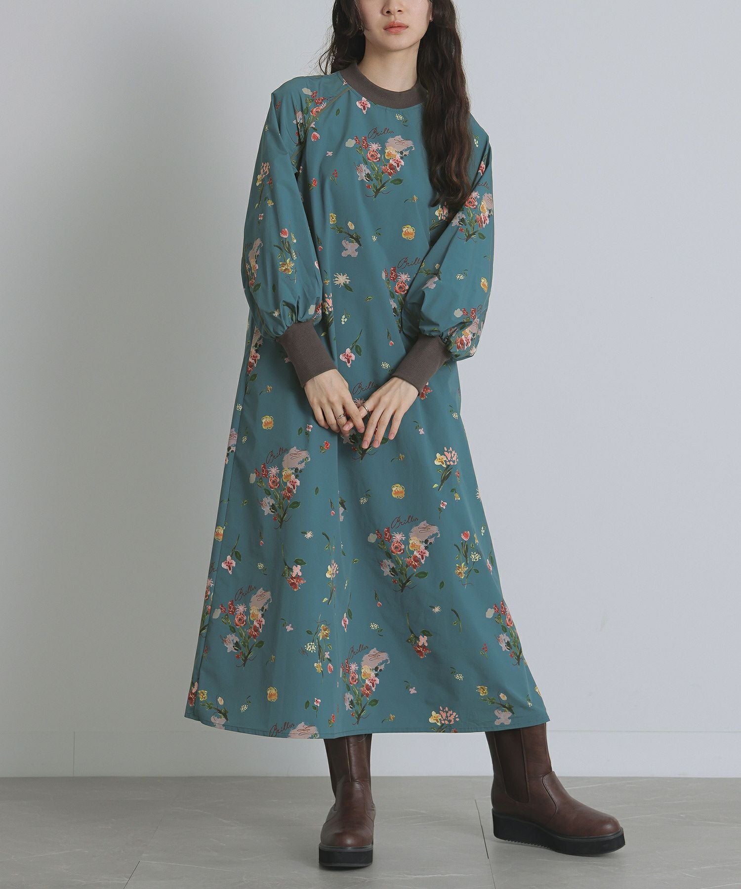 somari imagination花柄プリントワンピース』