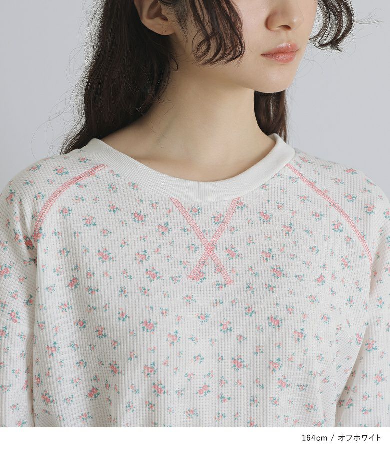 somari imagination花柄サーマルカットソー』