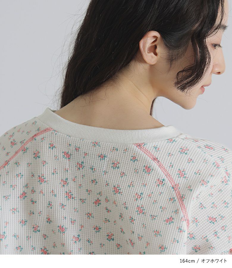 somari imagination花柄サーマルカットソー』