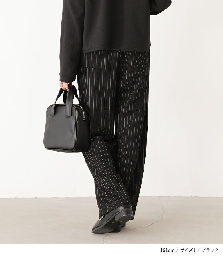 n'OrLABELピンストライプストレートパンツ』
