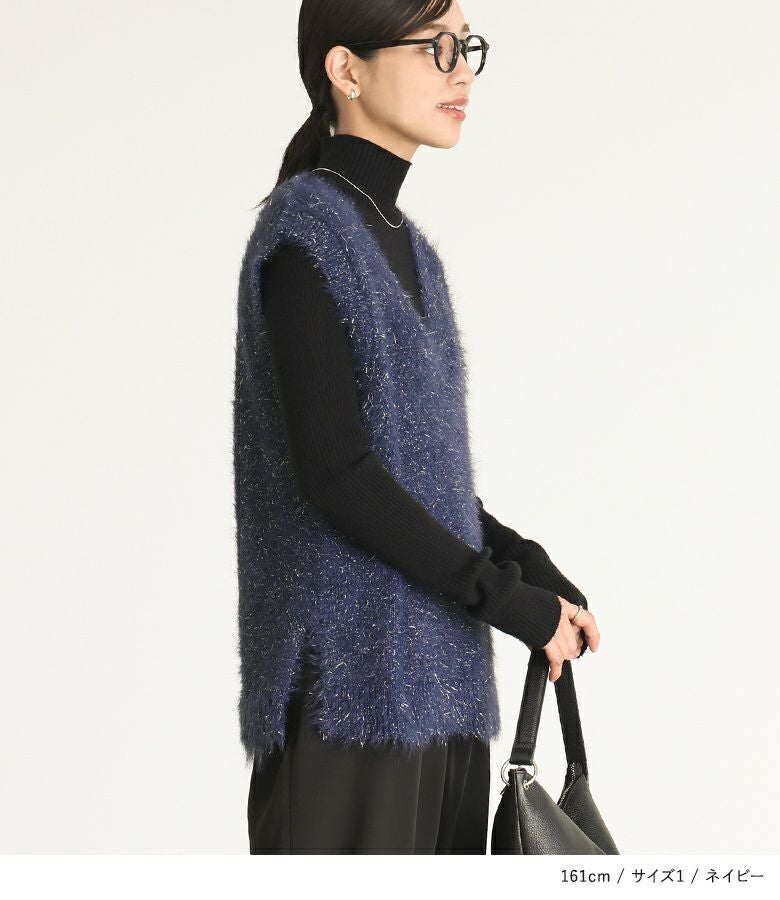 n'OrLABELラメシャギーニットベスト』