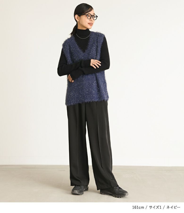 n'OrLABELラメシャギーニットベスト』