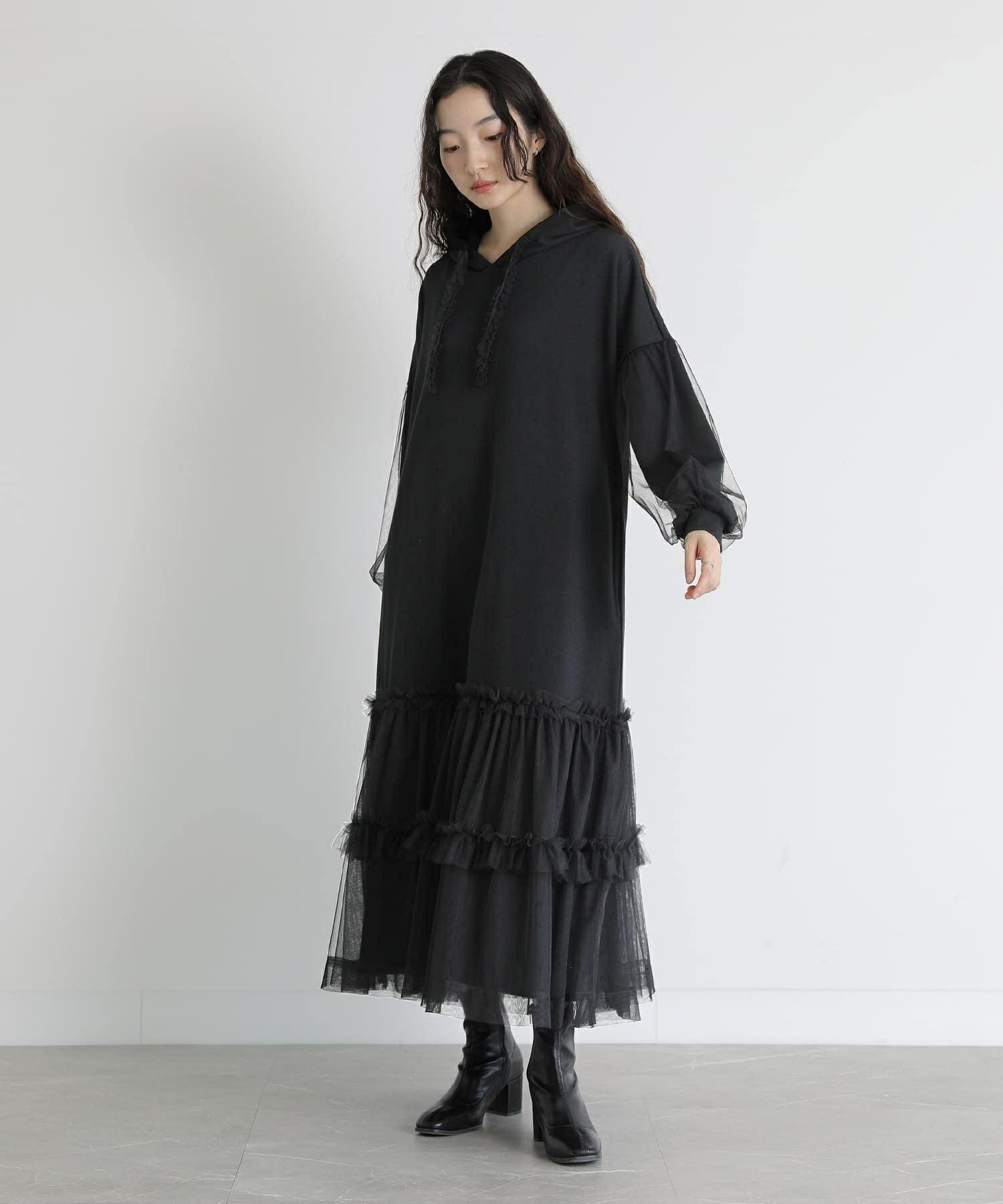 somari imaginationチュールドッキング裏毛ワンピース』