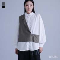 kOhAKU(コハク)ジレレイヤード風シャツ