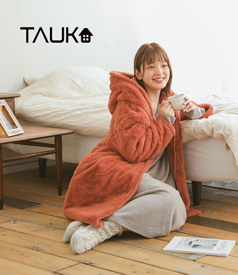 ラテ様 ルームウェア ラビットファーフーディルームウェア』