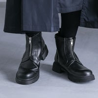 厚底フロントジップブーツ