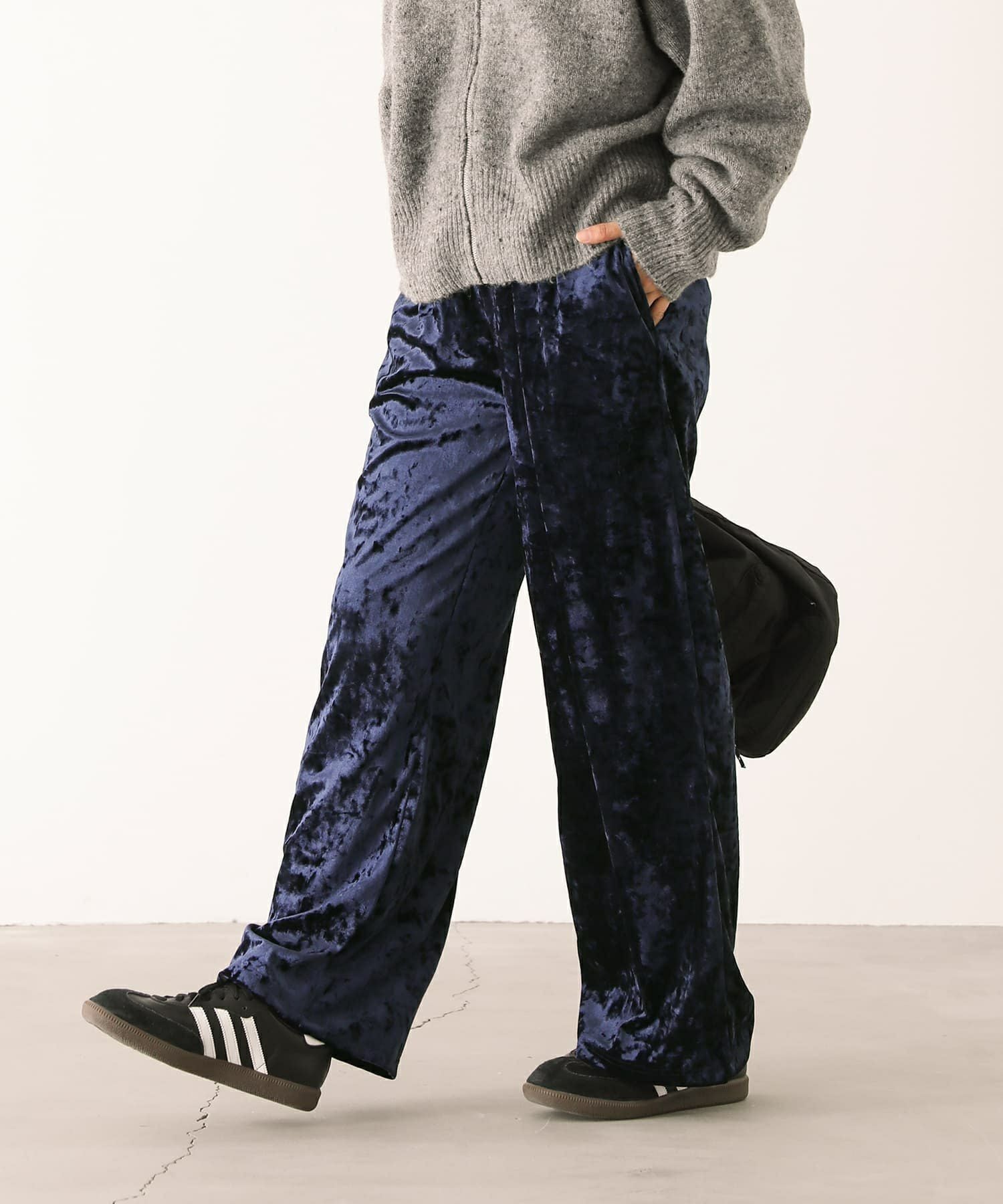 n'OrLABELクラッシュベロアワイドパンツ』