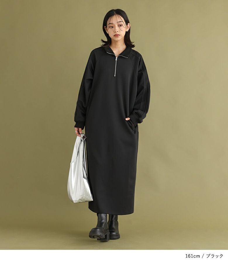 100サイズ 約XXL  トラックジャケット ワンピース ブラック 000000063859-02.jpg?size=l&w=