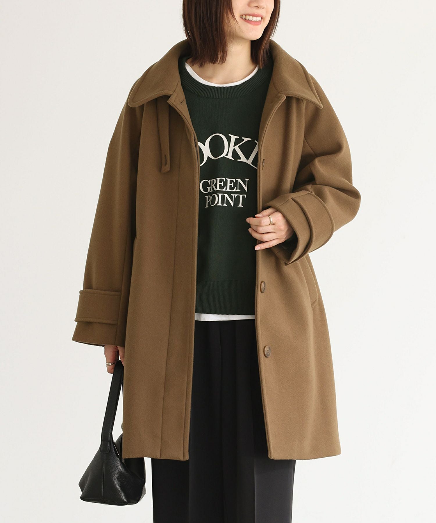 n'OrLABELミドル丈ステンカラーコート』