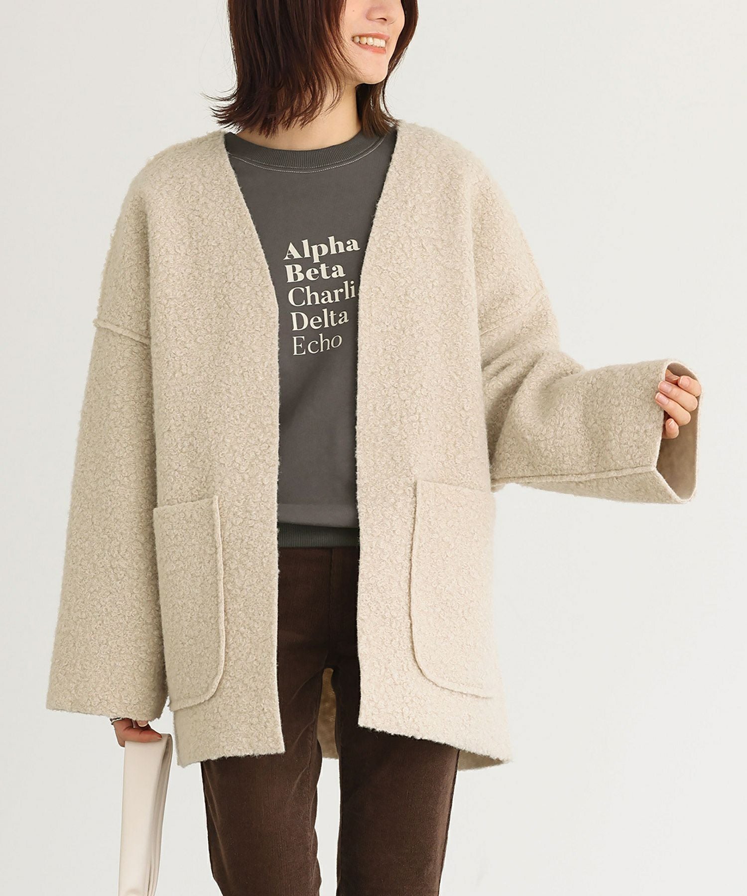 w ジャケット コート リバーシブル ペロ closet（ダブルクローゼット） リバーシブル アウター コート ジャケット・アウター