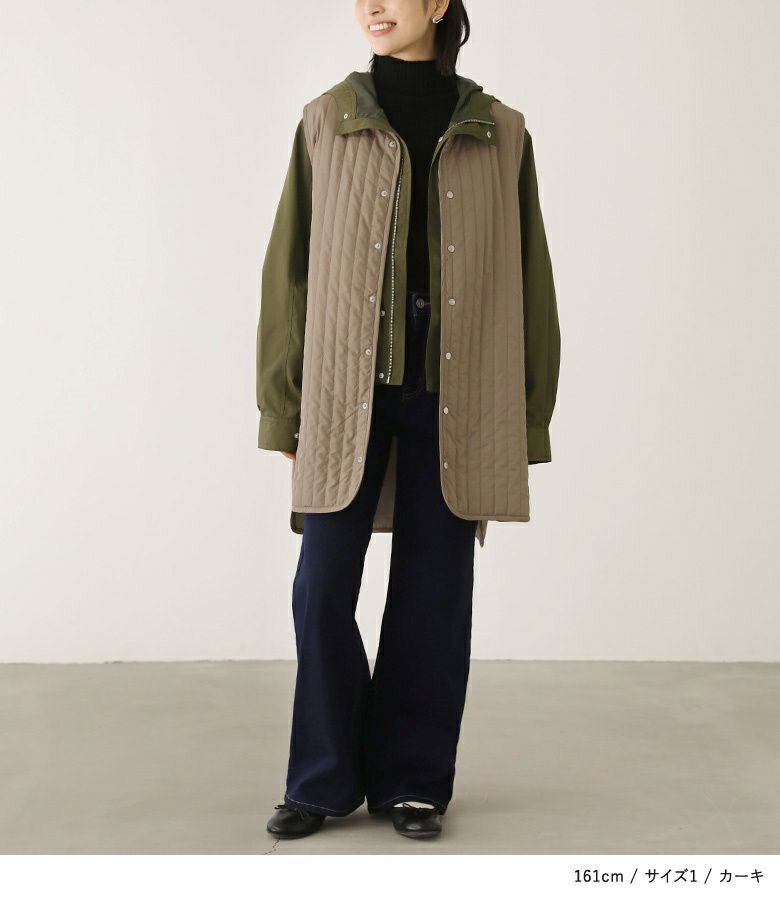 n'OrLABELライナー付きモッズコート』