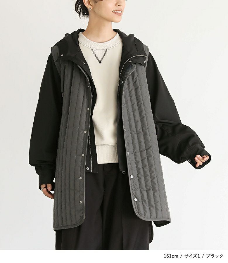 n'OrLABELライナー付きモッズコート』