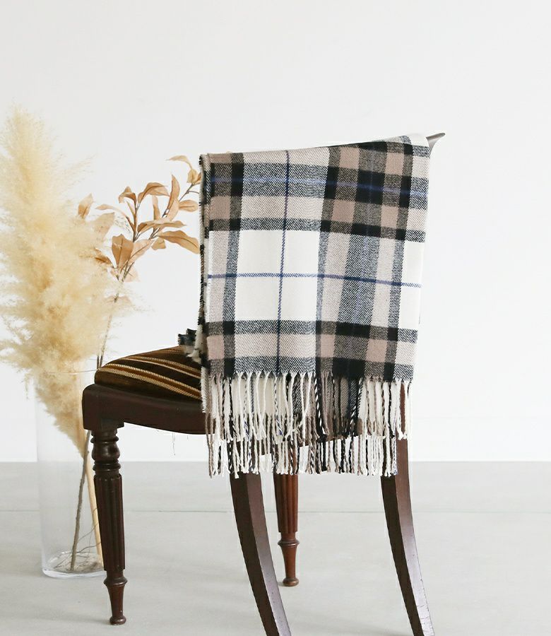 大判チェック柄ストール』