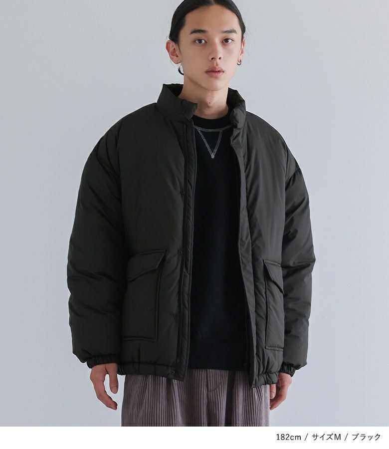 今期⭐︎新品⭐︎ポリエステル スタンドカラー ブルゾン　ブラック　M ポリエステルカチオンスタンドカラーブルゾン｜メンズファッション通販