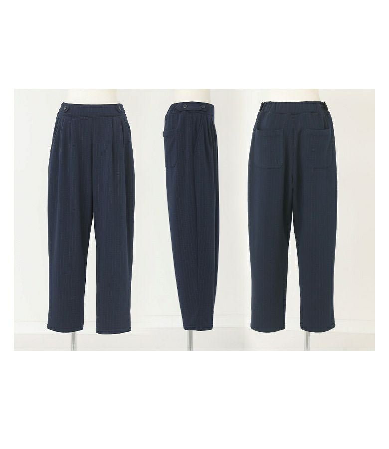 n'OrLABEL裏シャギーピンストライプパンツ』