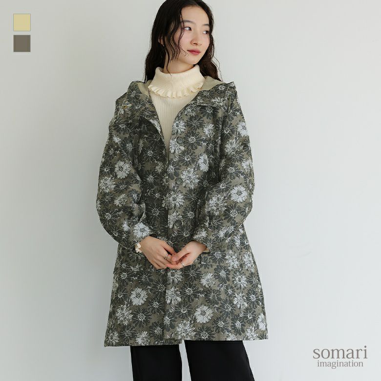 【12月16日まで限定価格！】somari imaginationMA-1コート somari imaginationフラワージャカードフードコート』