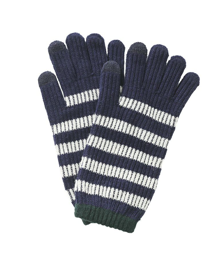 ボーダー柄手袋』