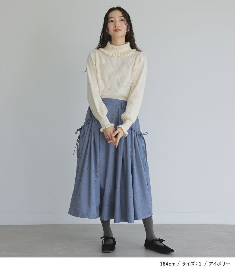 フェラガモ ☆ カシミヤ フリル タートルネック ニット プルオーバー S 伊製 somari imaginationフリルタートルネックニットプルオーバー』