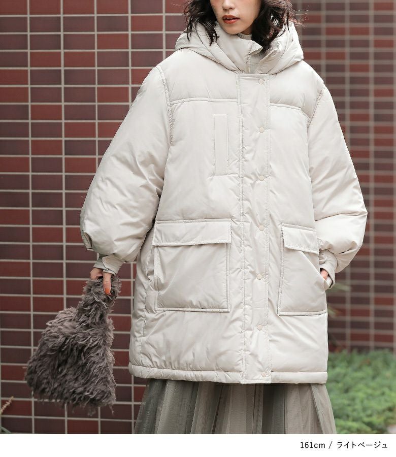 n'OrLABELボリュームパデットフードジャケット』